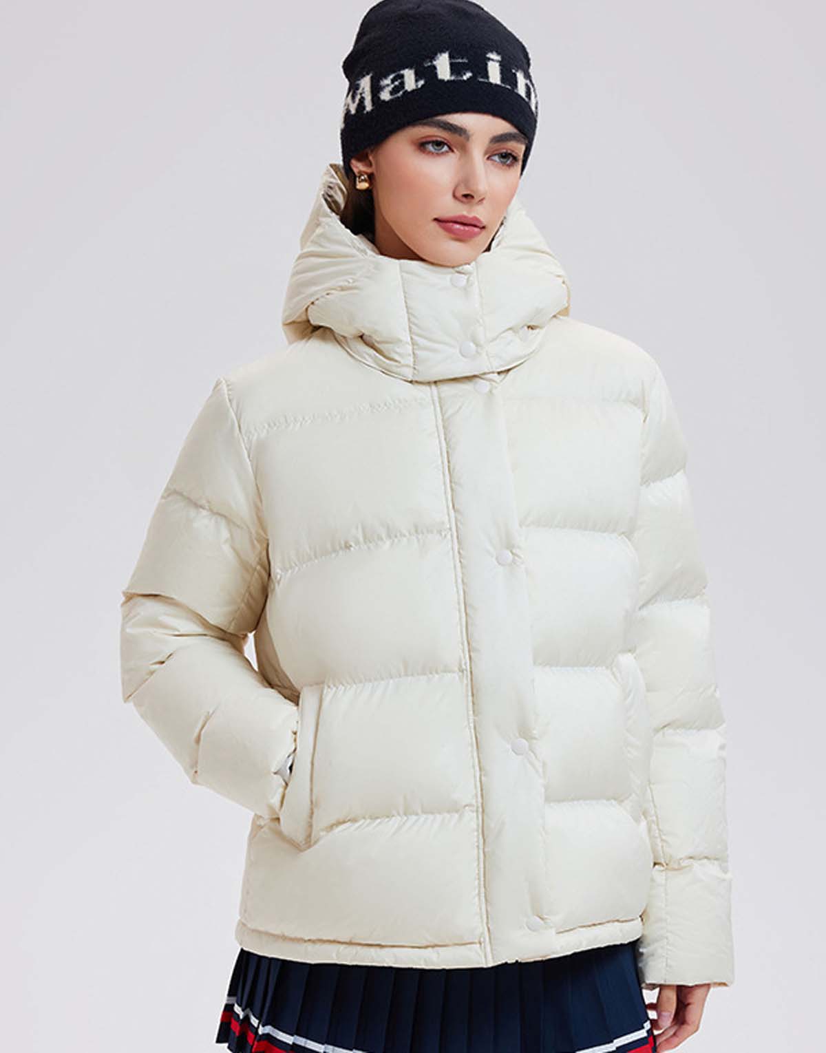 Short 90PCT White Duck Down coat-09-2